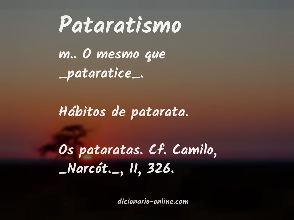 Significado de pataratismo