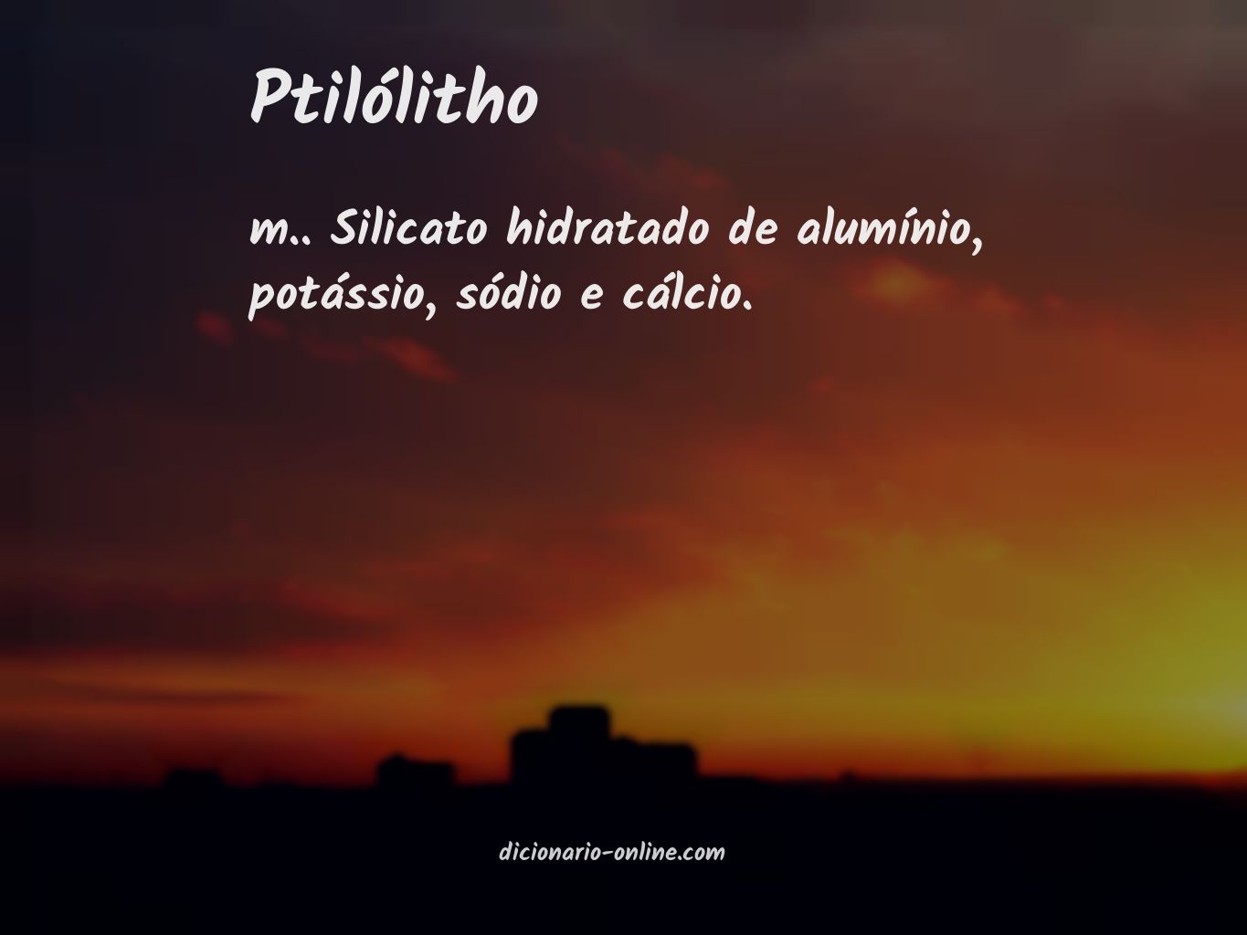 Significado de ptilólitho