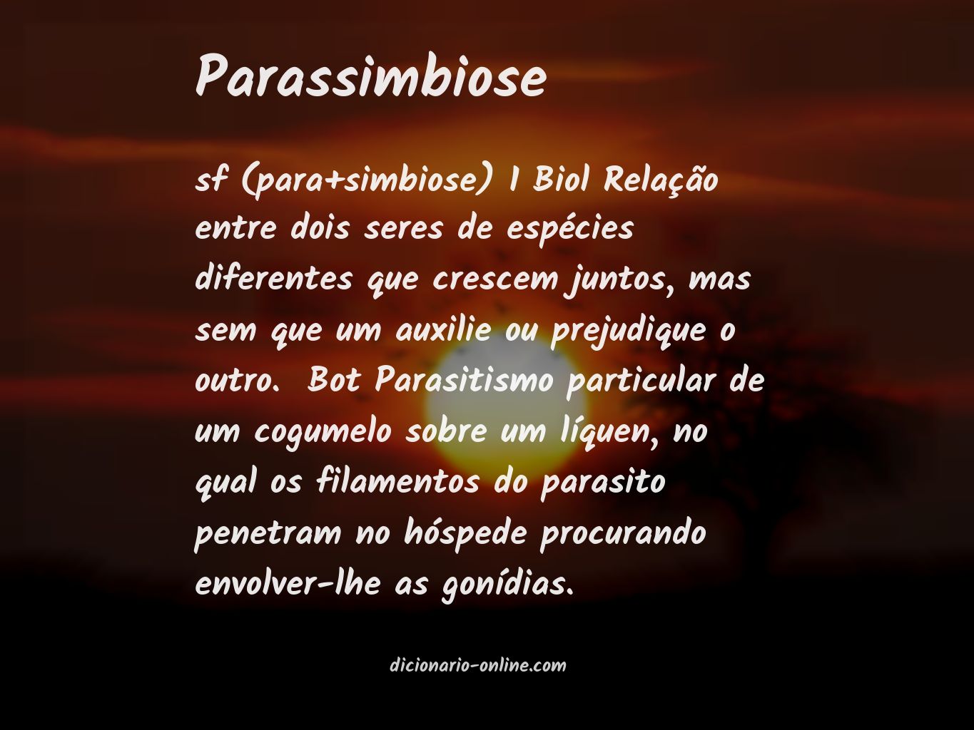 Significado de parassimbiose