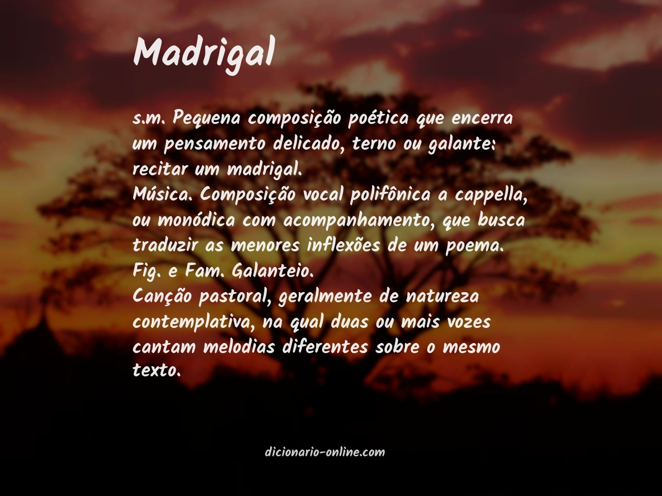 Significado de madrigal