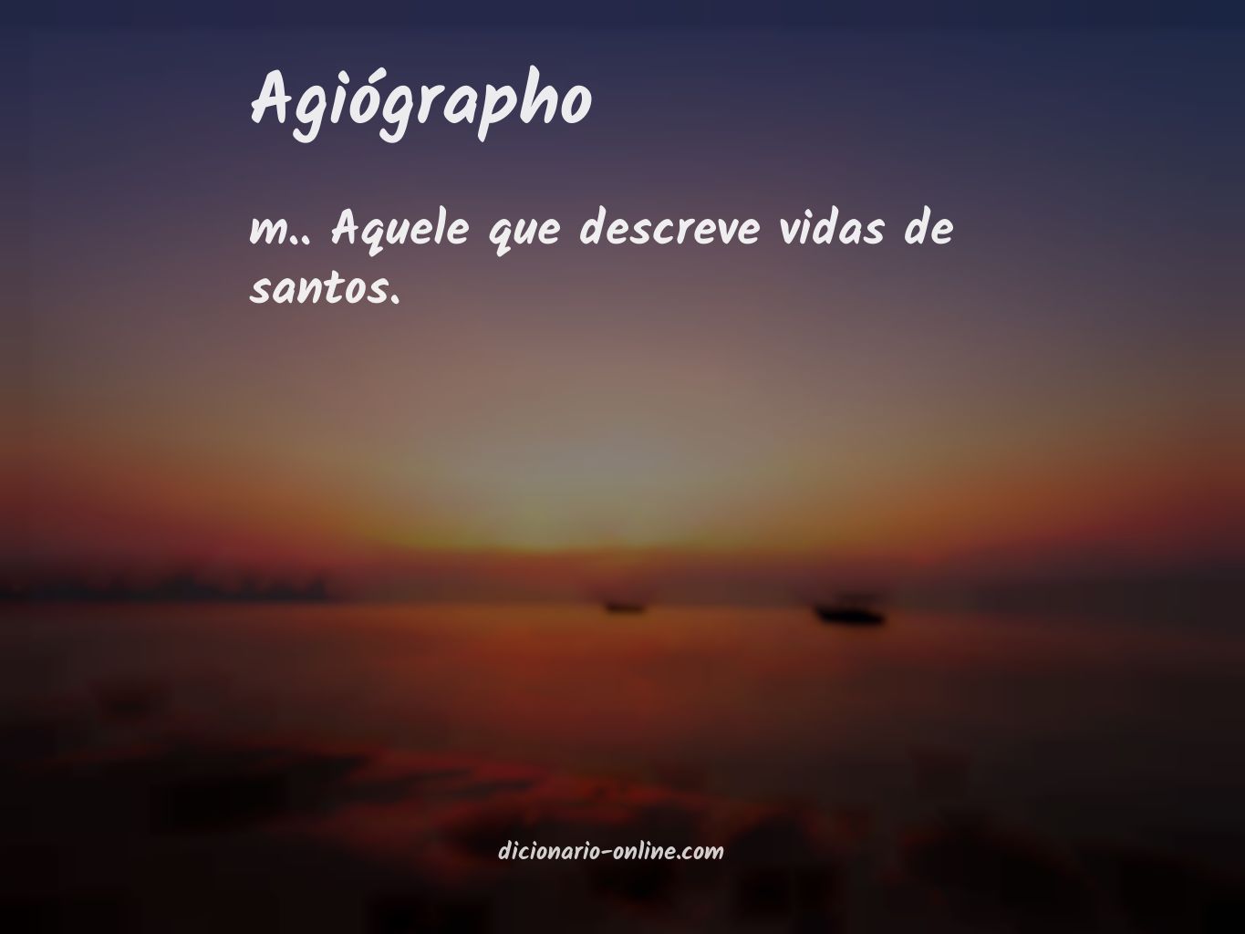 Significado de agiógrapho