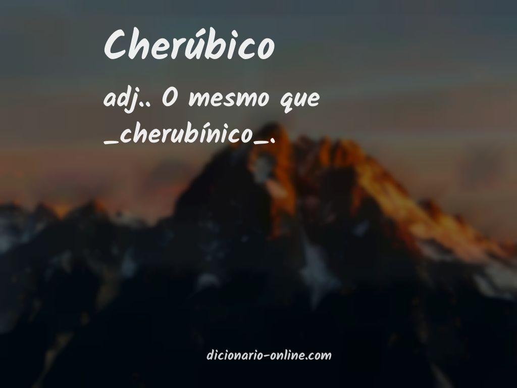 Significado de cherúbico