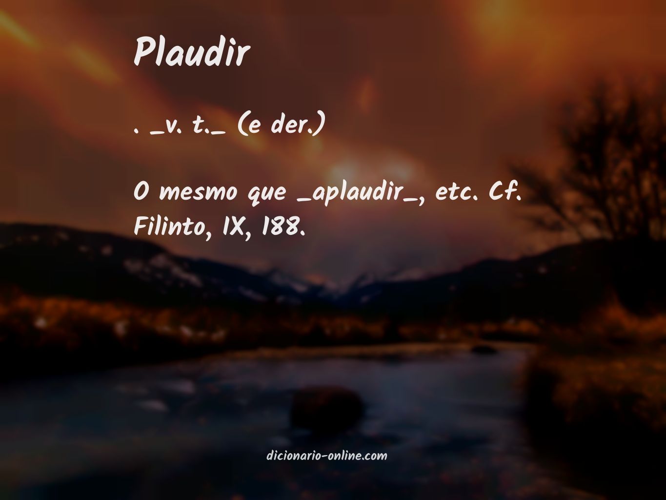 Significado de plaudir