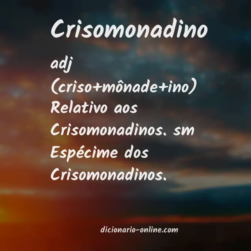 Significado de crisomonadino