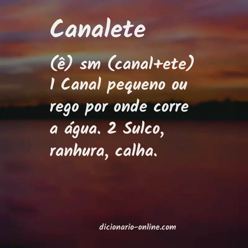 Significado de canalete