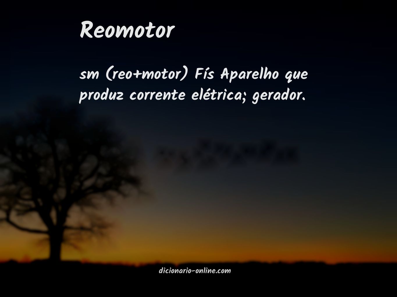 Significado de reomotor