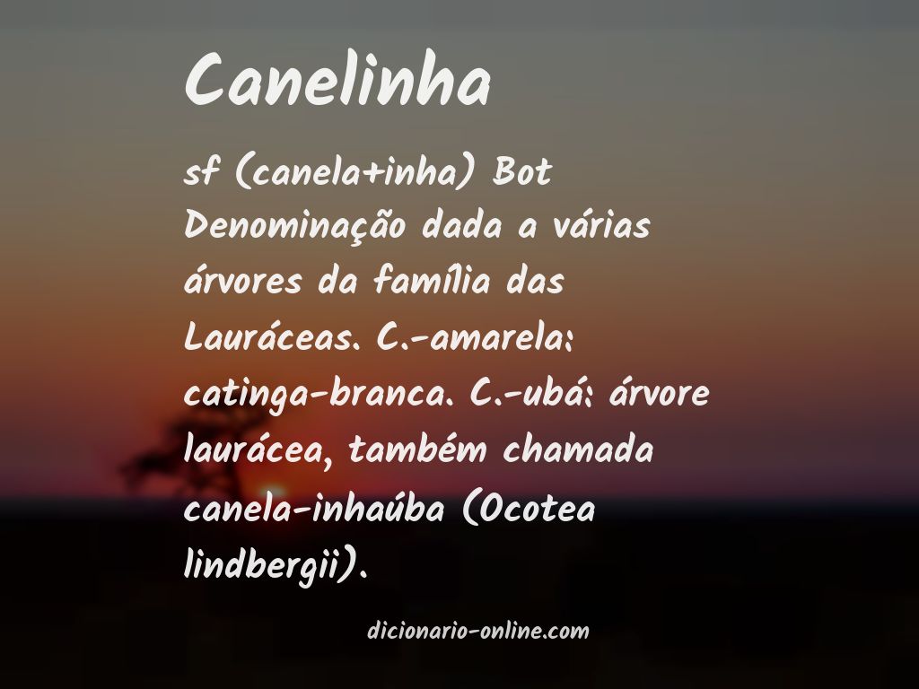 Significado de canelinha