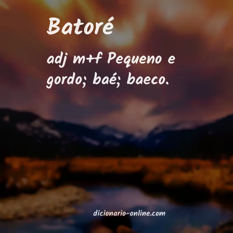 Significado de batoré
