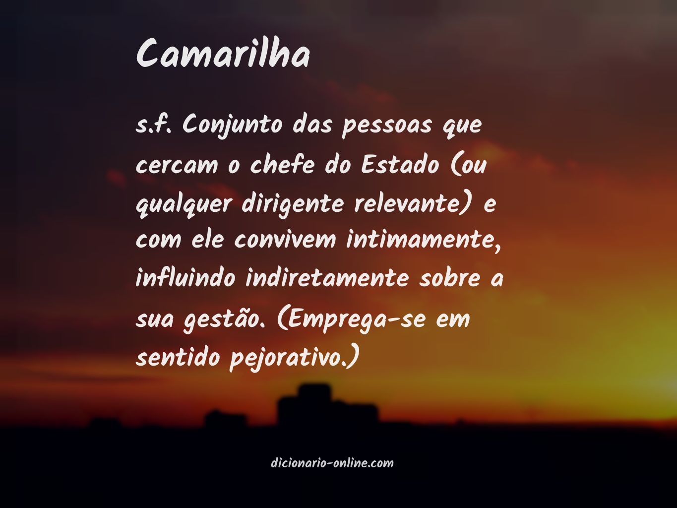 Significado de camarilha