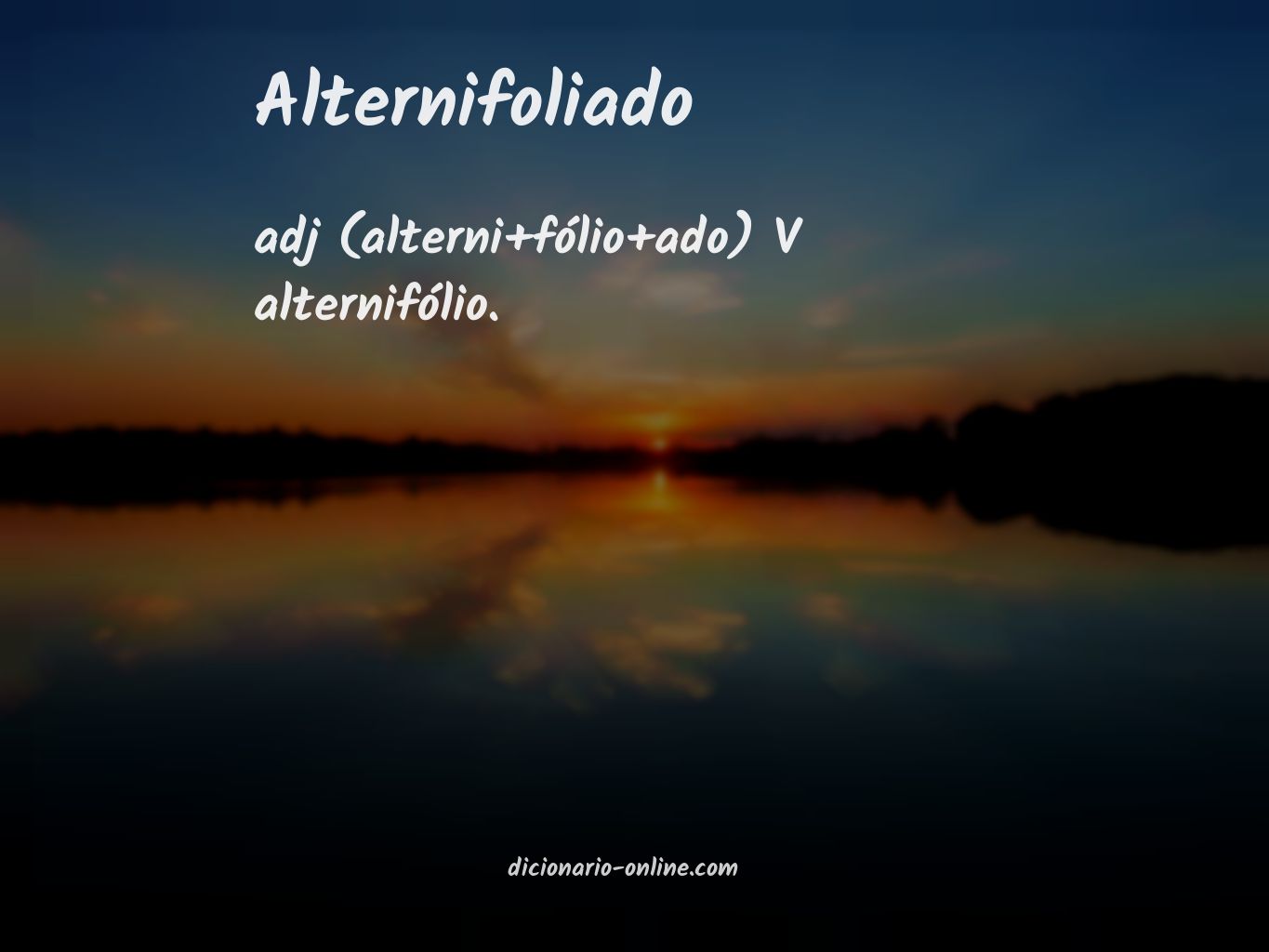 Significado de alternifoliado