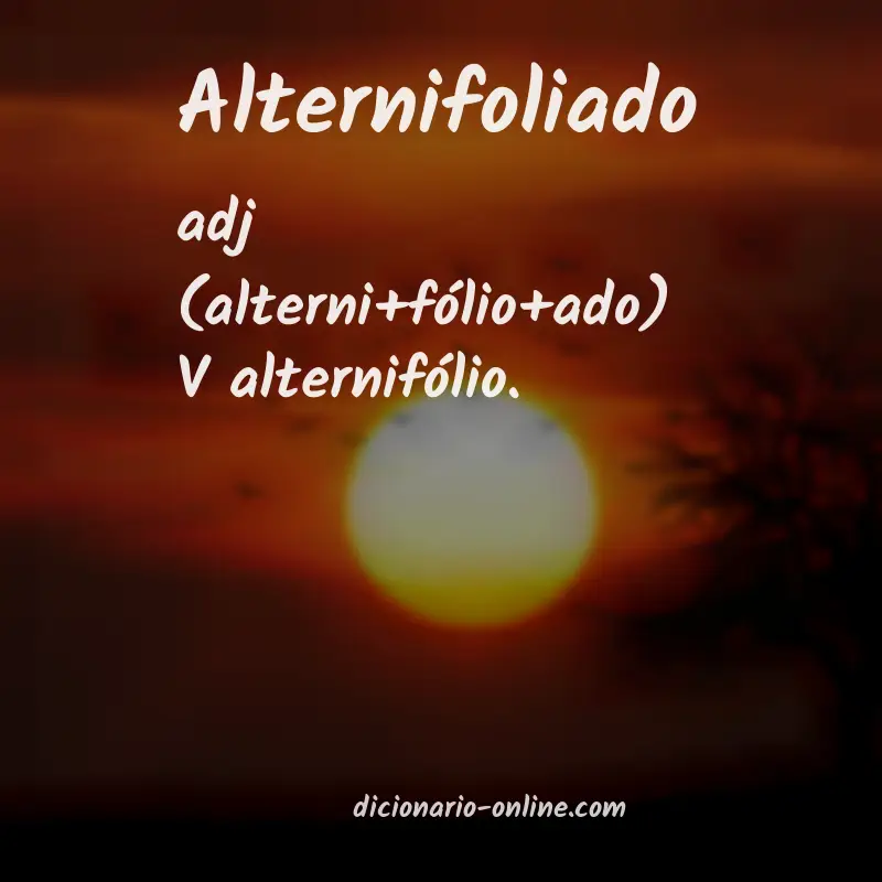Significado de alternifoliado