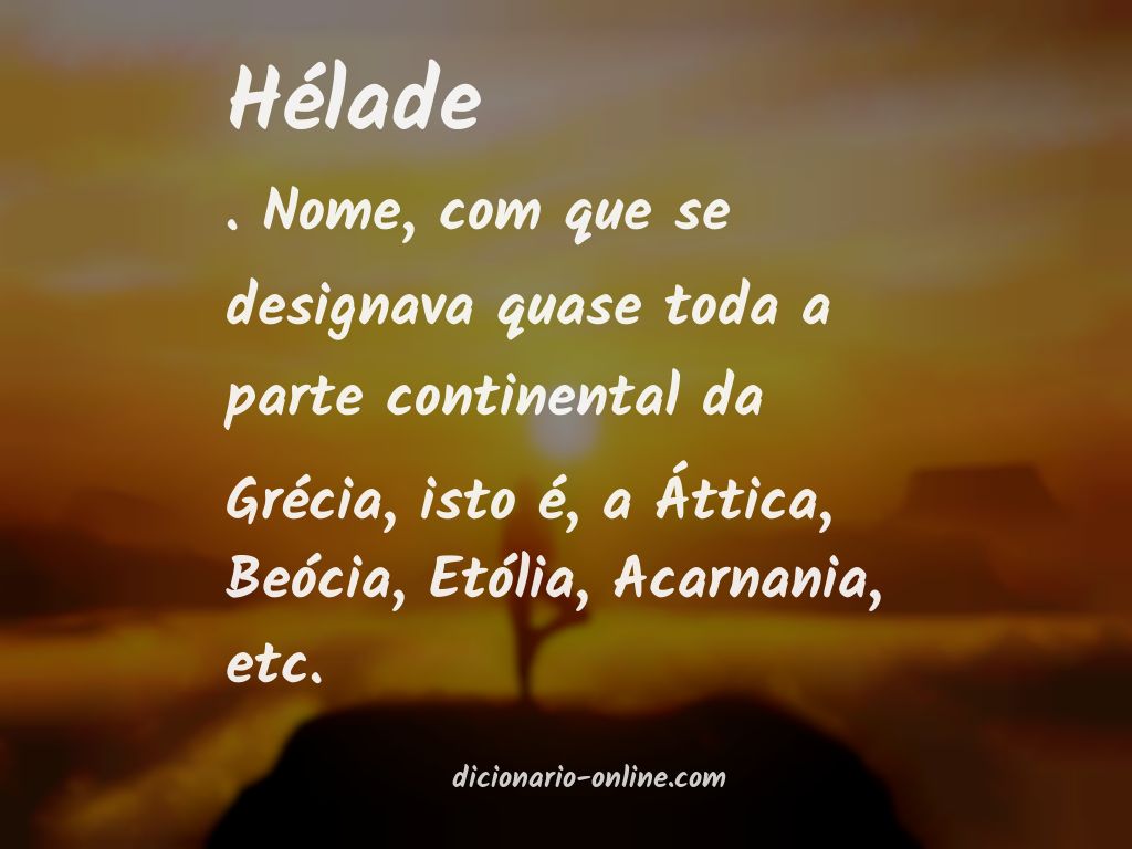 Significado de hélade