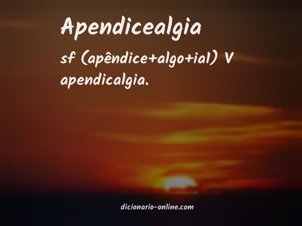 Significado de apendicealgia