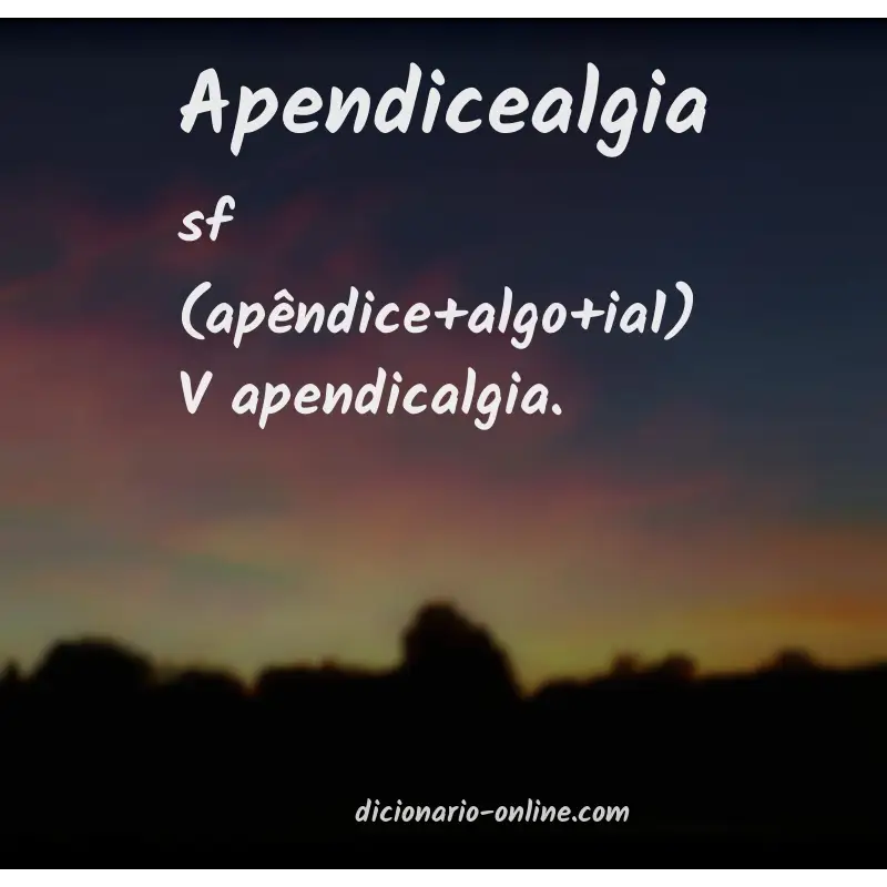 Significado de apendicealgia