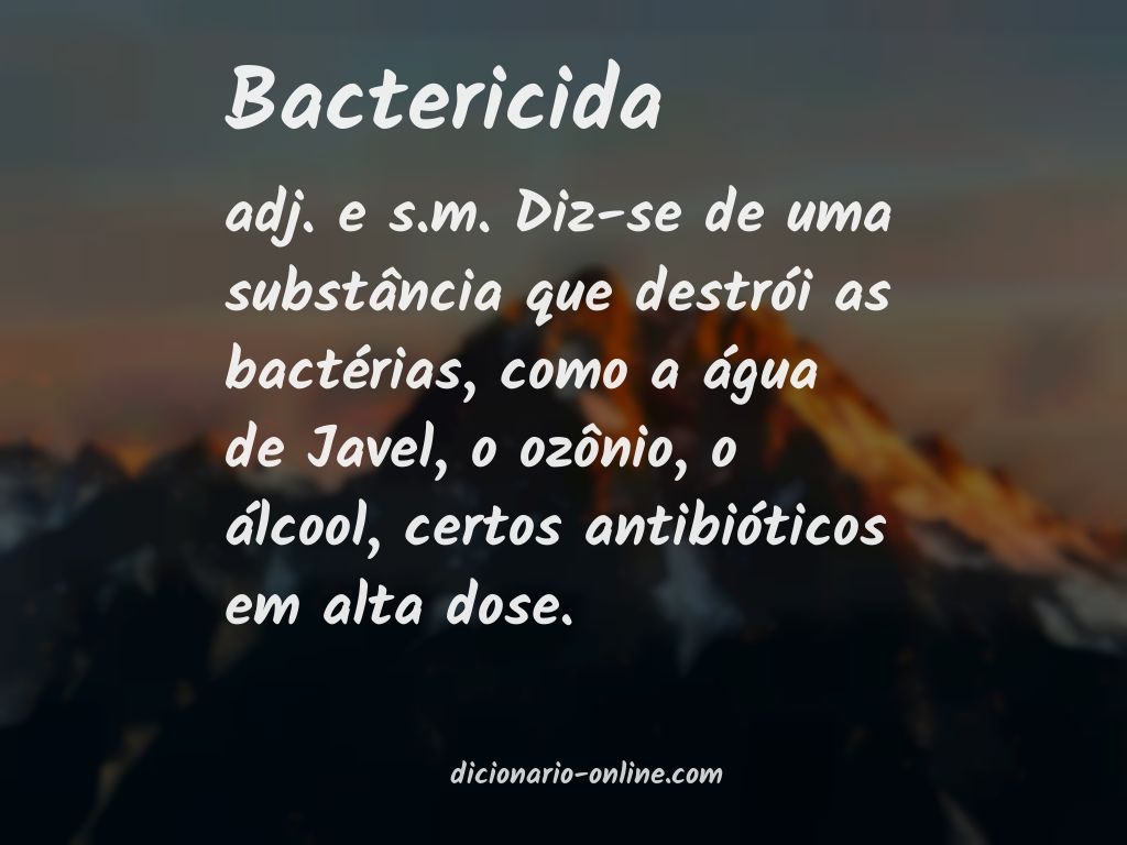 Significado de bactericida