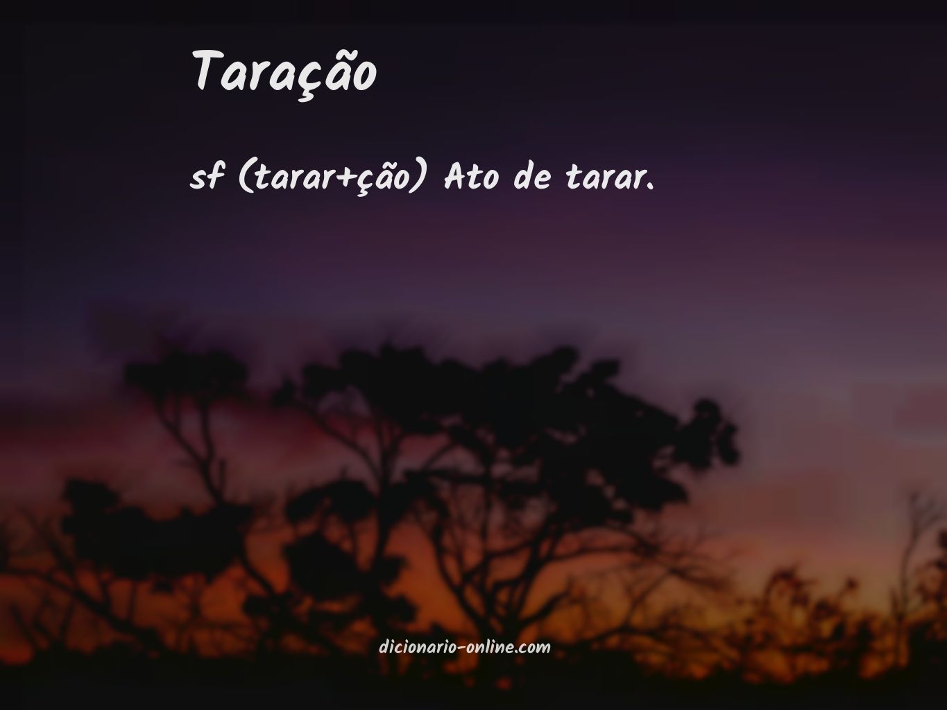 Significado de taração