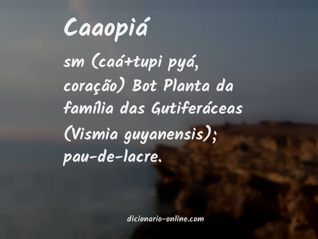 Significado de caaopiá