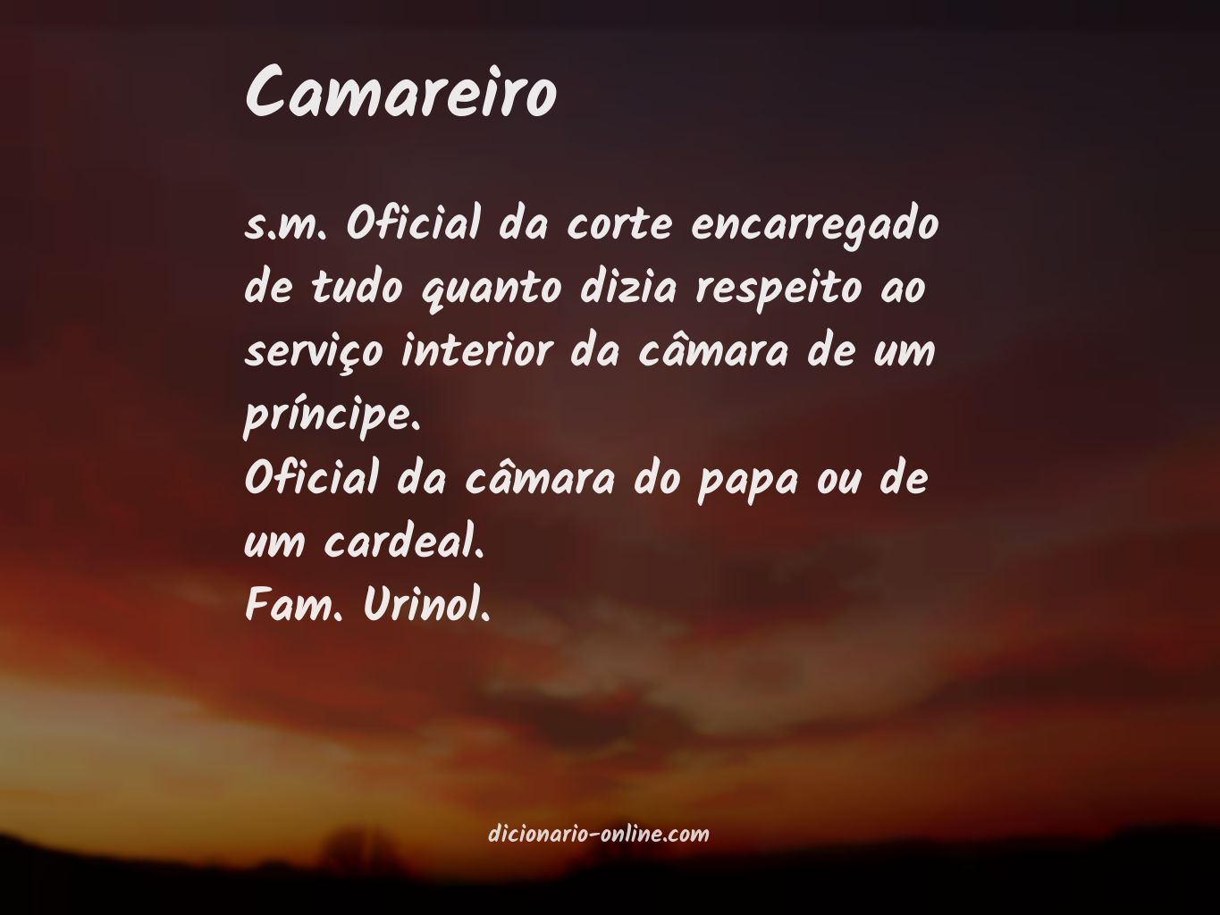 Significado de camareiro