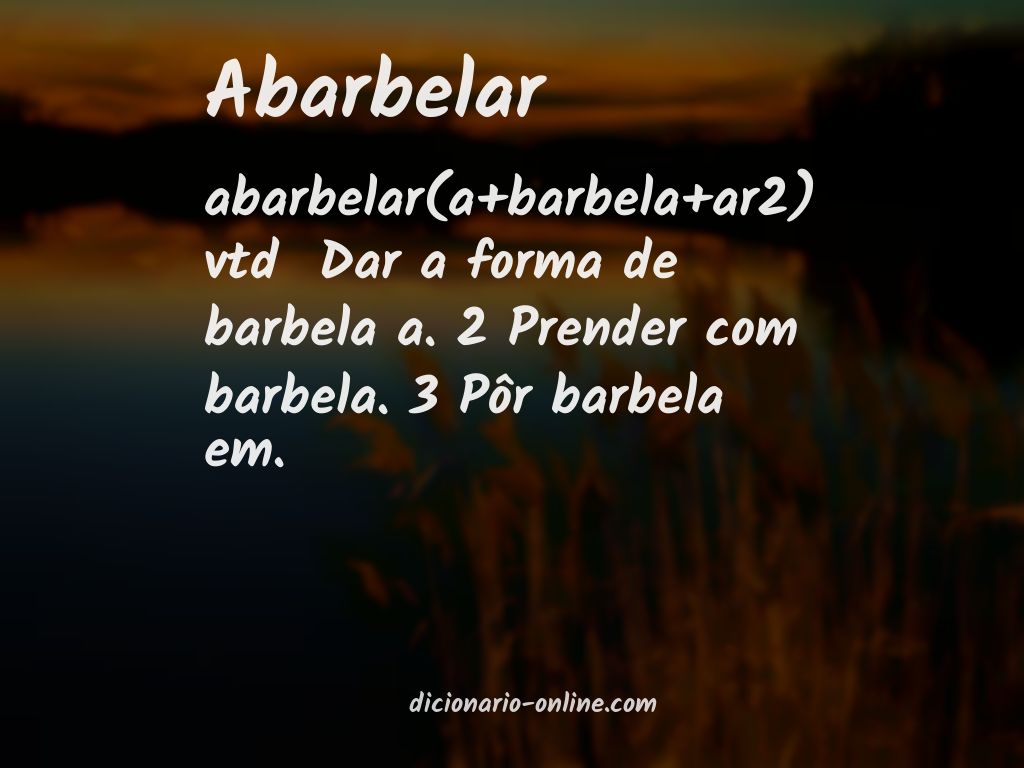 Significado de abarbelar