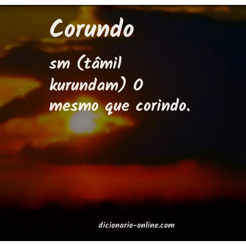Significado de corundo