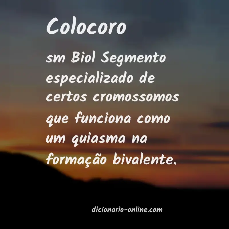 Significado de colocoro
