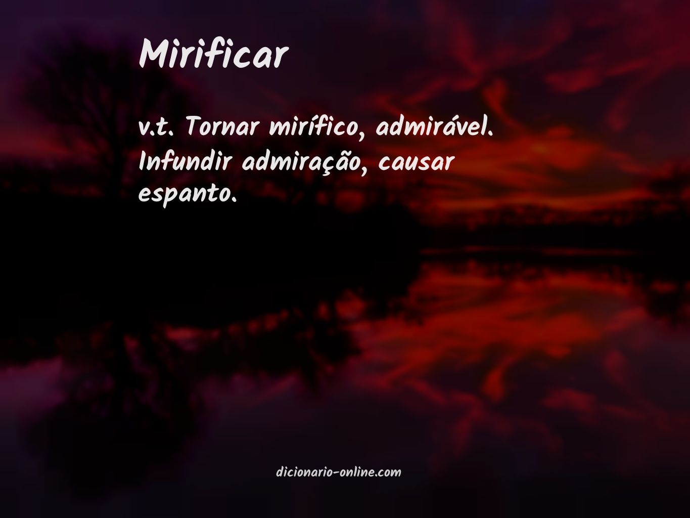 Significado de mirificar