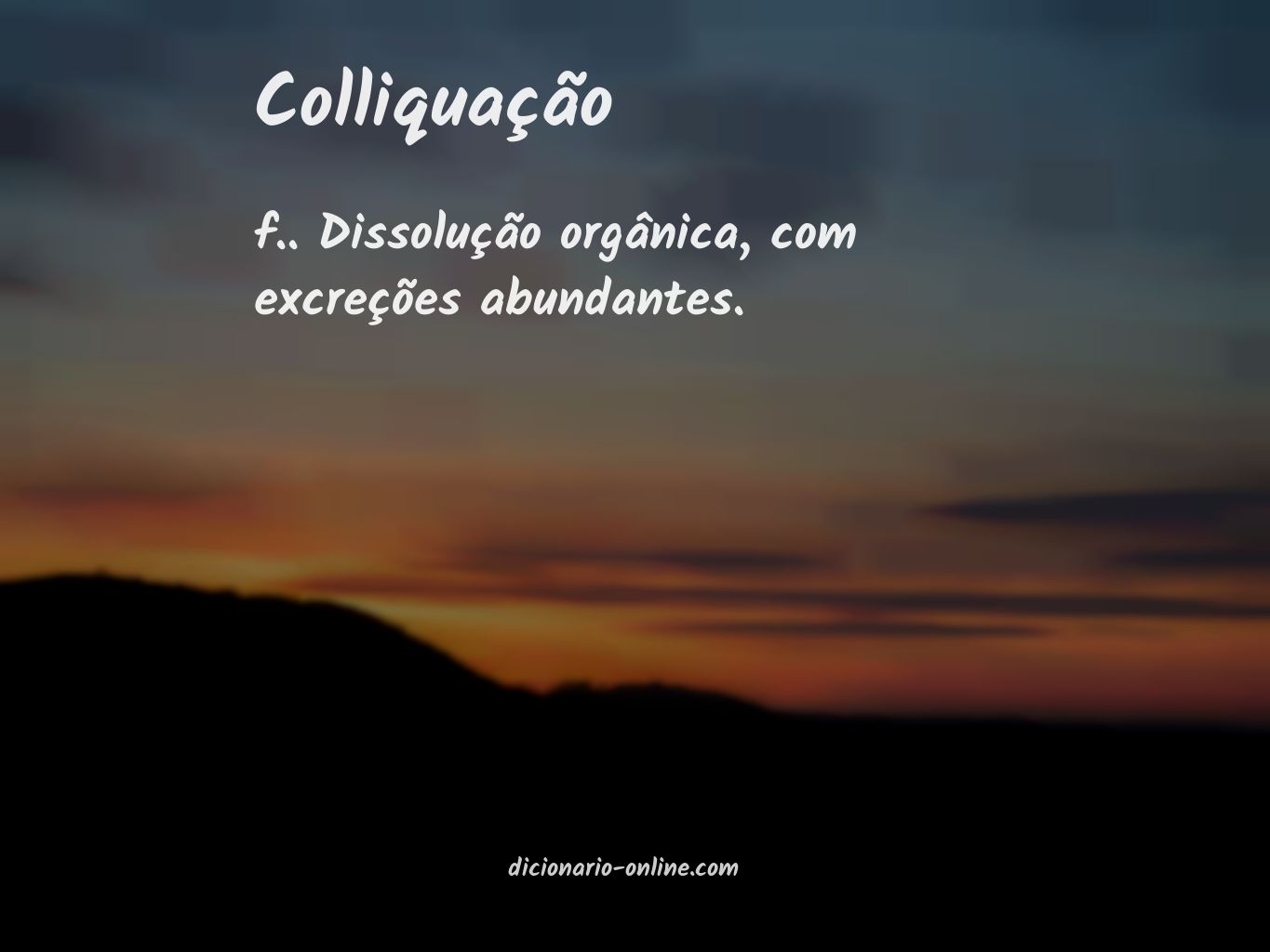 Significado de colliquação