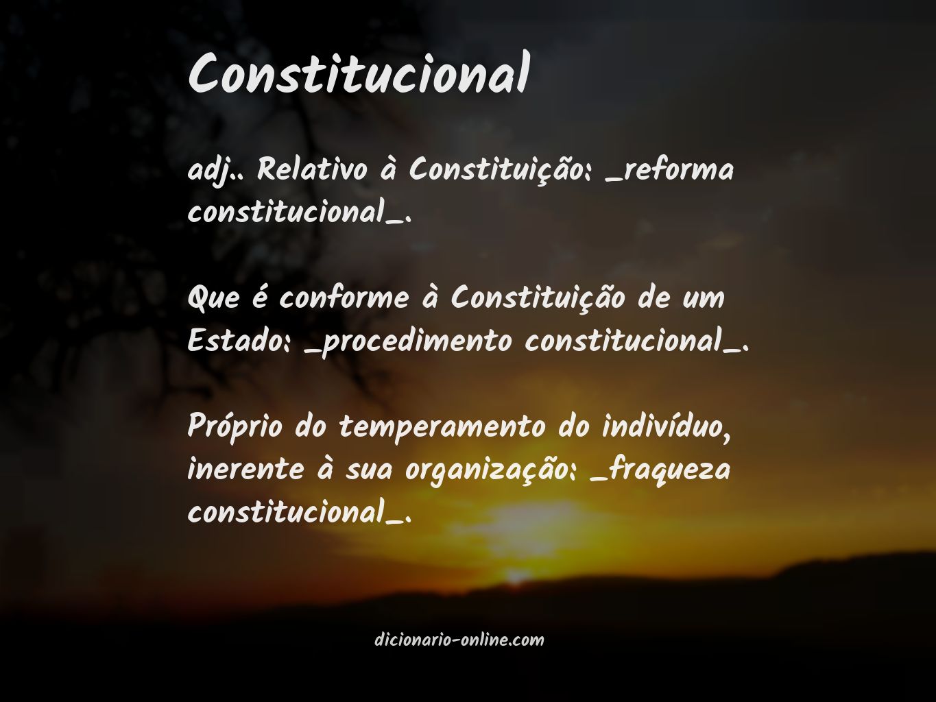 Significado de constitucional