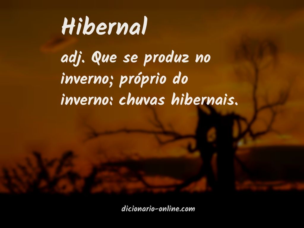 Significado de hibernal