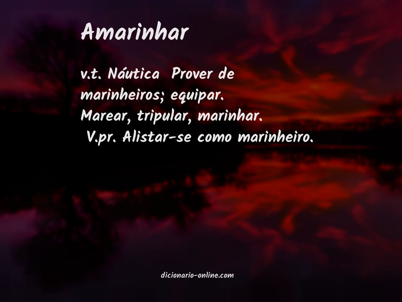 Significado de amarinhar