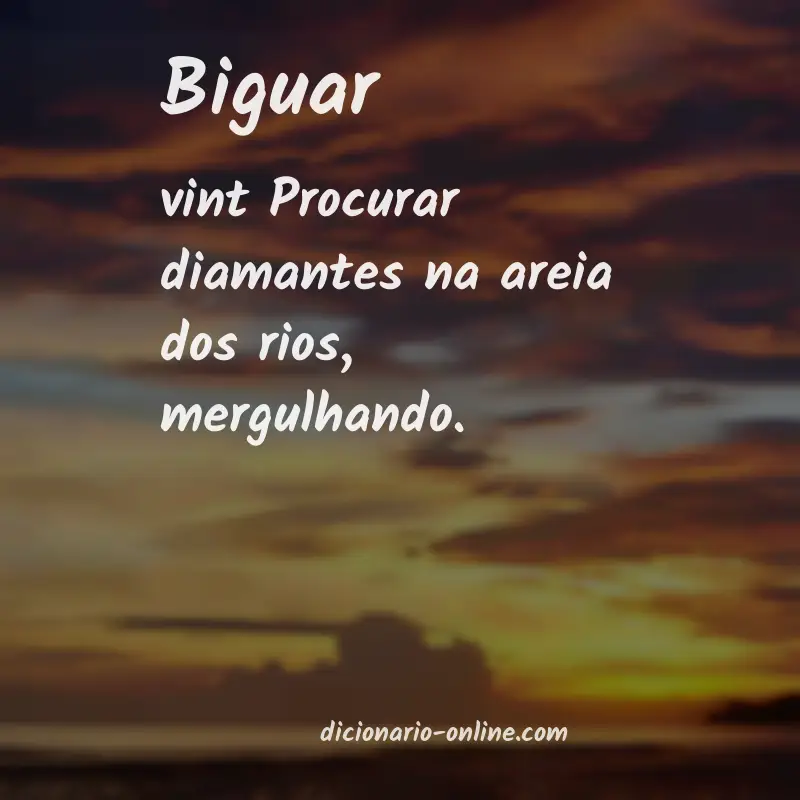 Significado de biguar