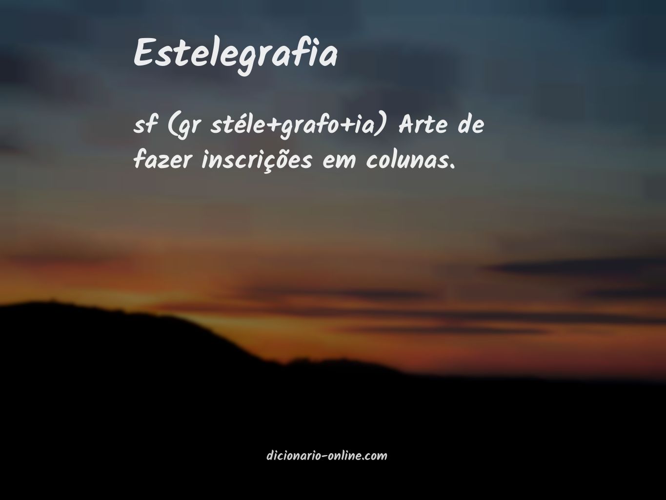 Significado de estelegrafia