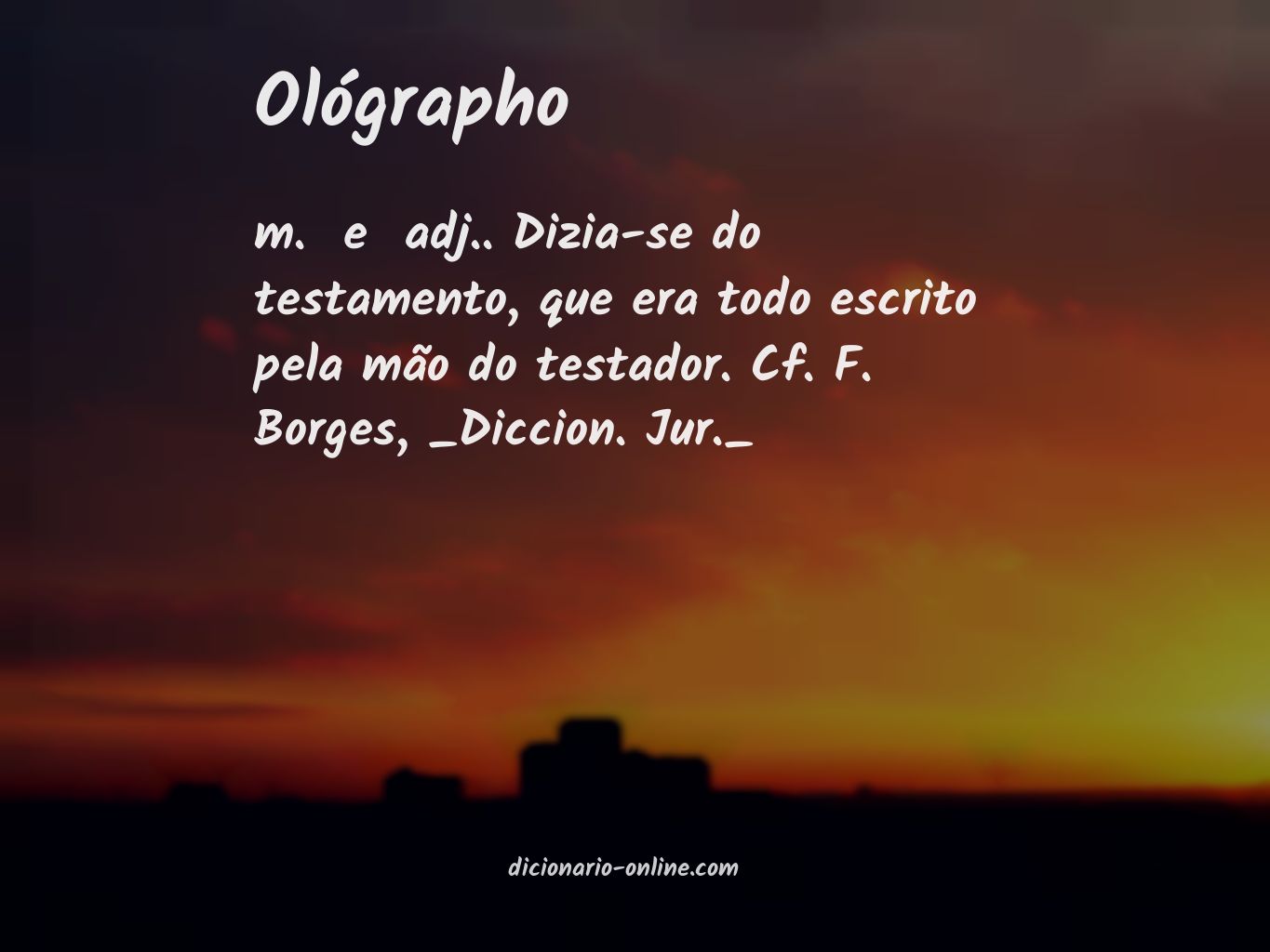 Significado de ológrapho