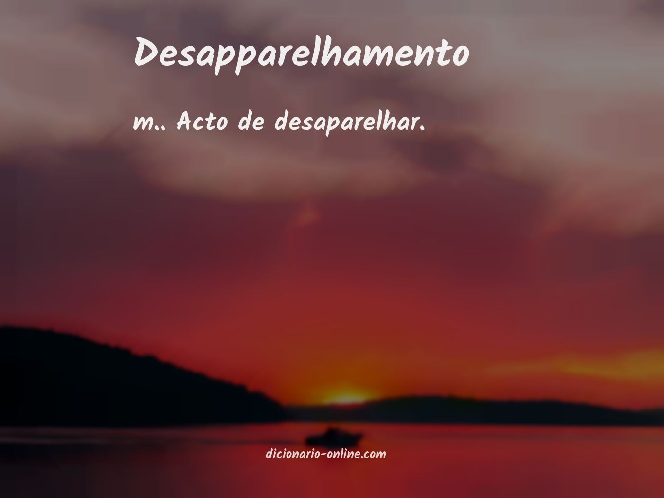 Significado de desapparelhamento