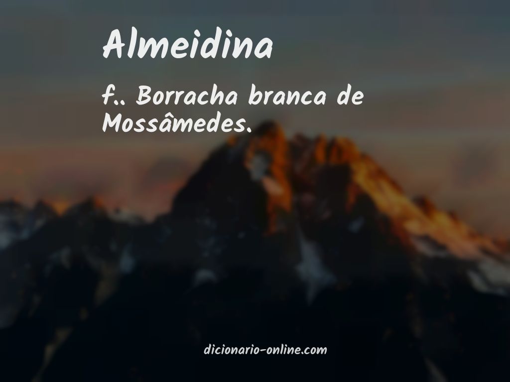 Significado de almeidina