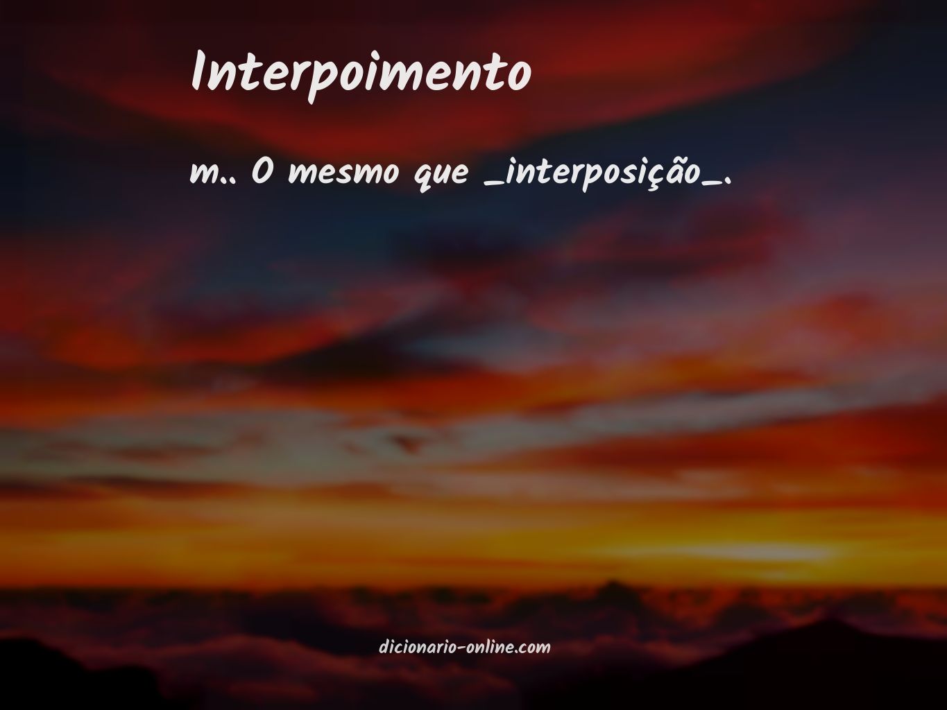 Significado de interpoimento