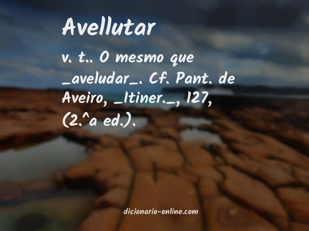 Significado de avellutar