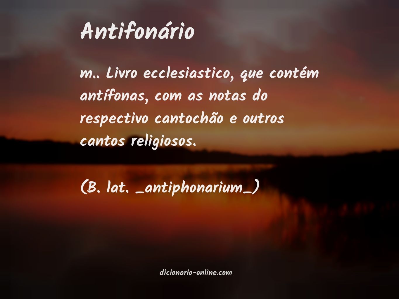 Significado de antifonário