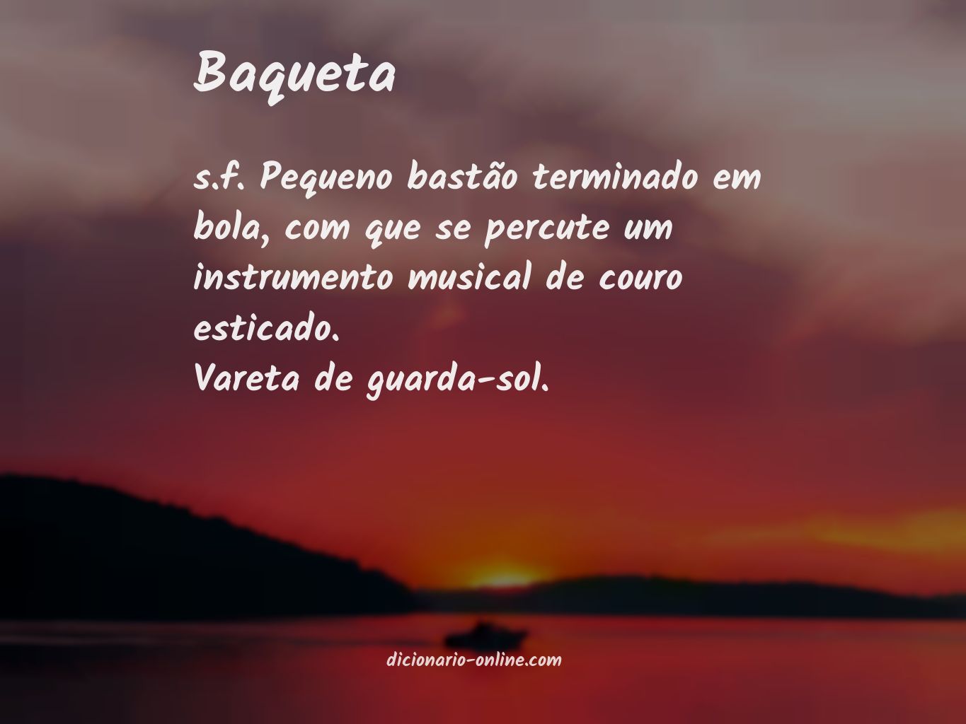 Significado de baqueta