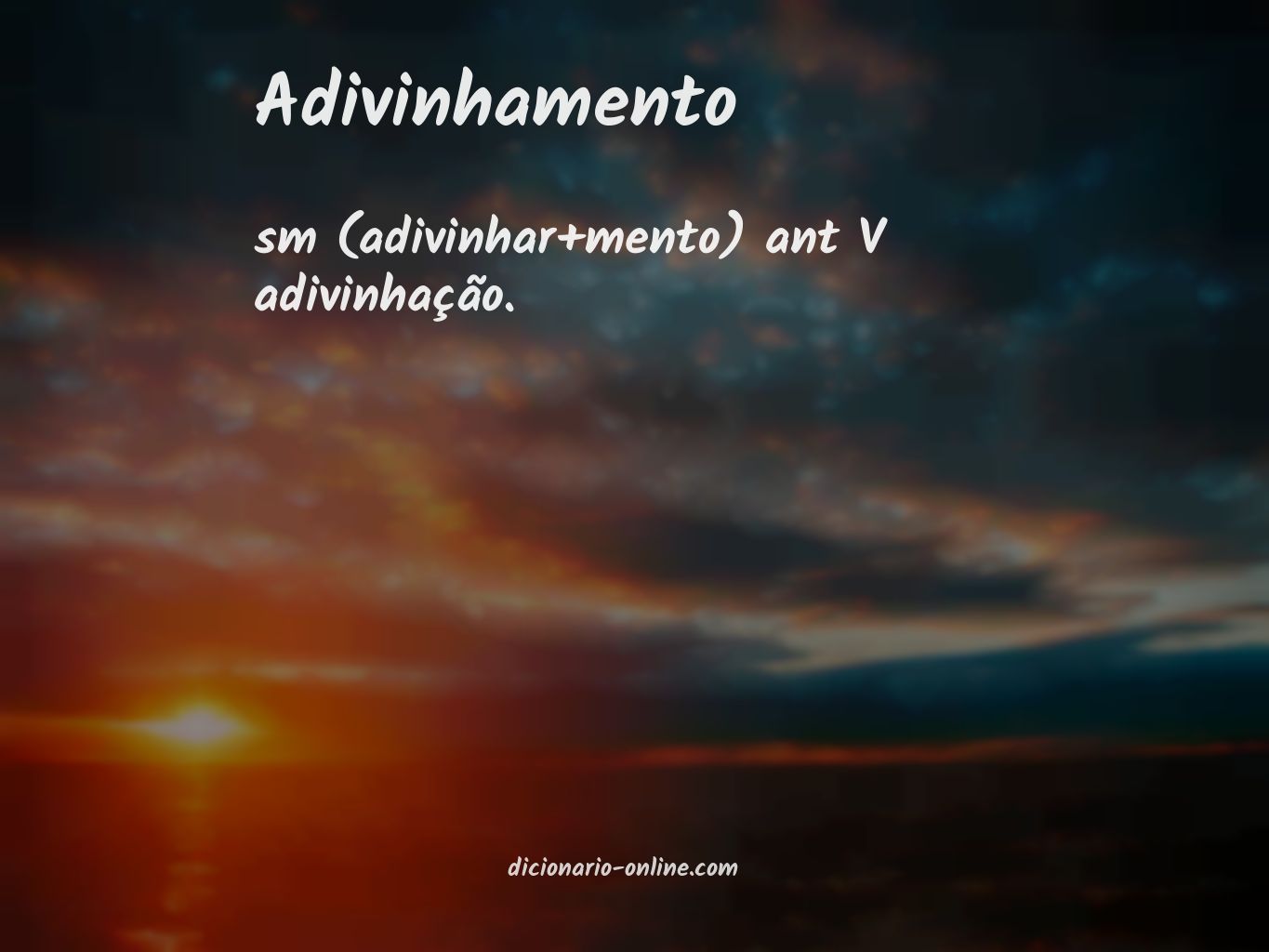 Significado de adivinhamento