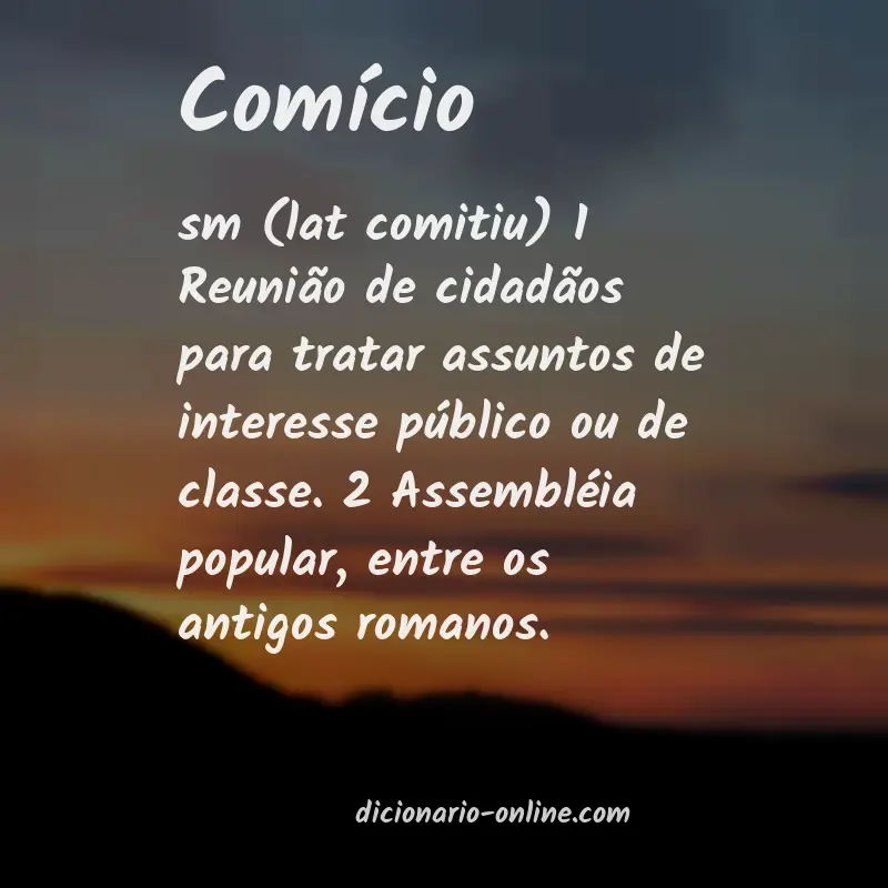 Significado de comício