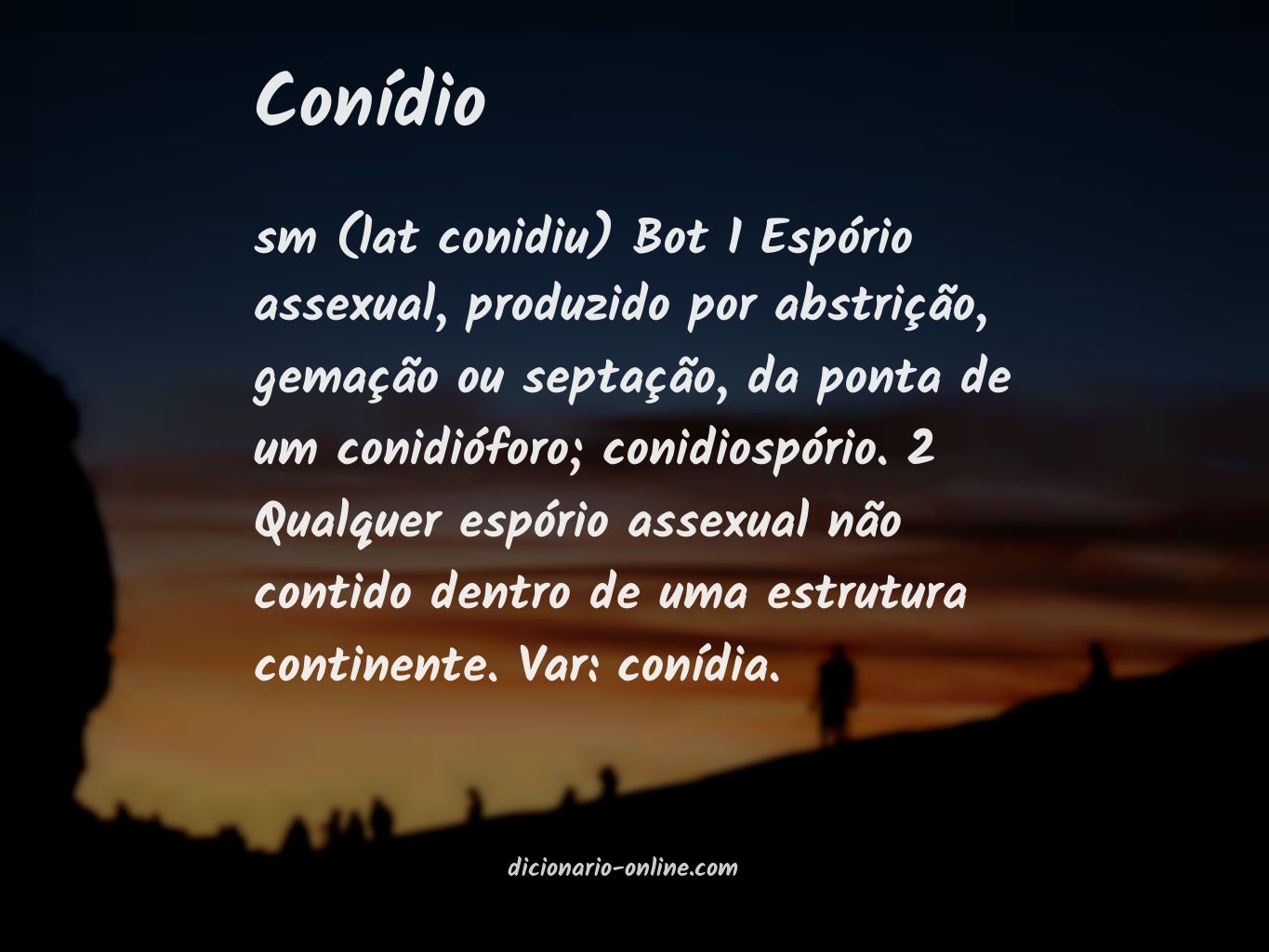 Significado de conídio