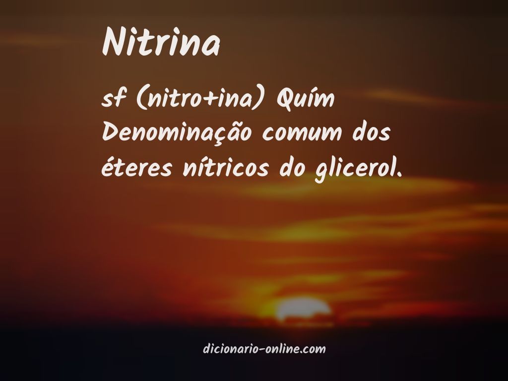 Significado de nitrina