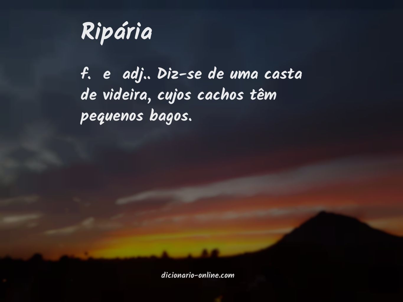 Significado de ripária