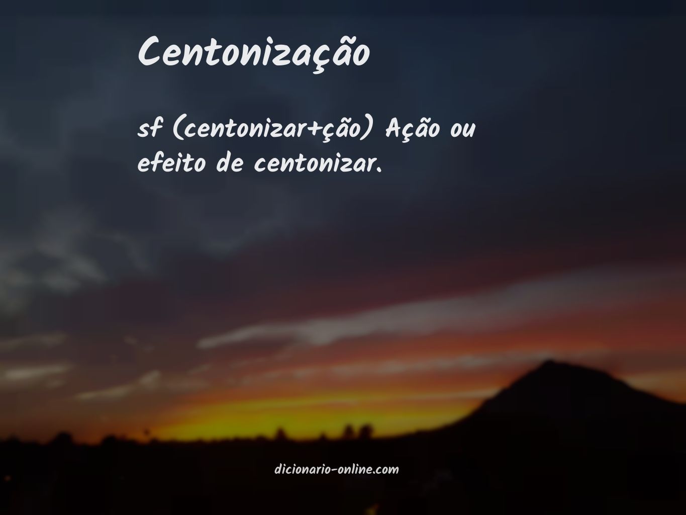 Significado de centonização