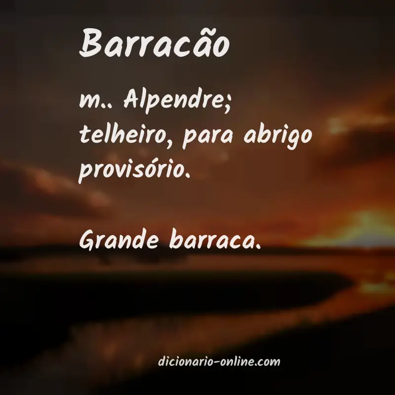 Significado de barracão