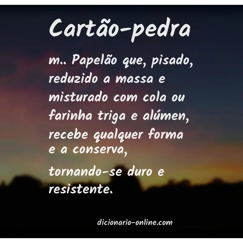 Significado de cartão-pedra