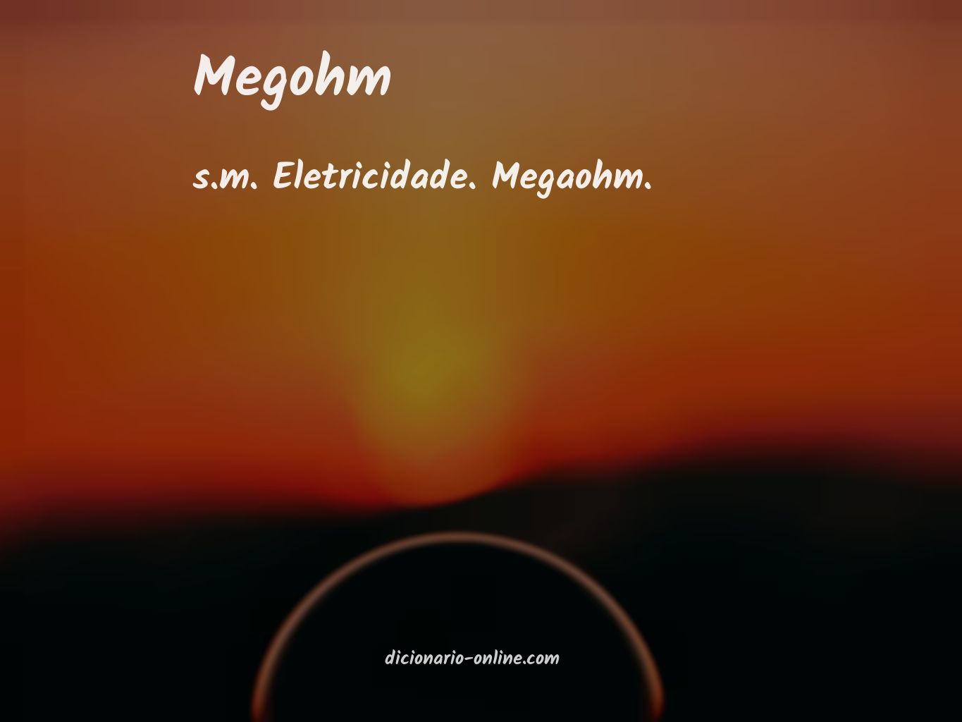 Significado de megohm
