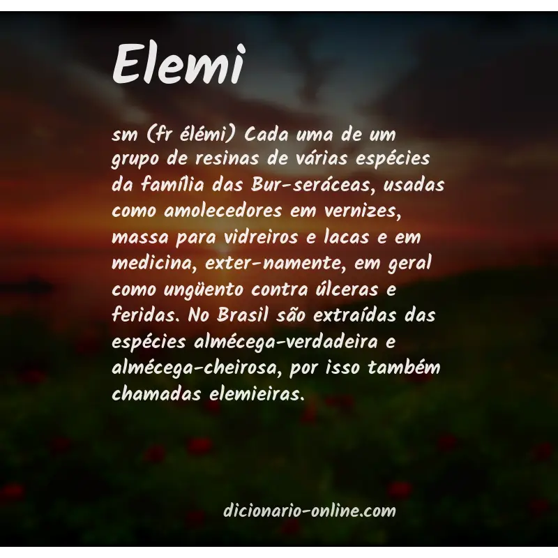 Significado de elemi