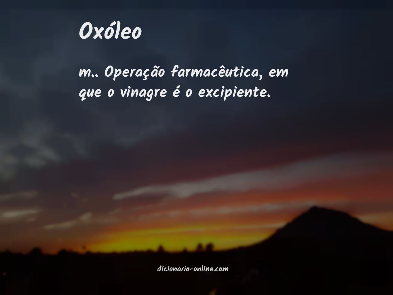 Significado de oxóleo